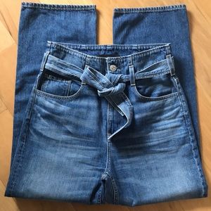 3X1 Kelly Paperbag Tie Waist High-Rise Jeans 26